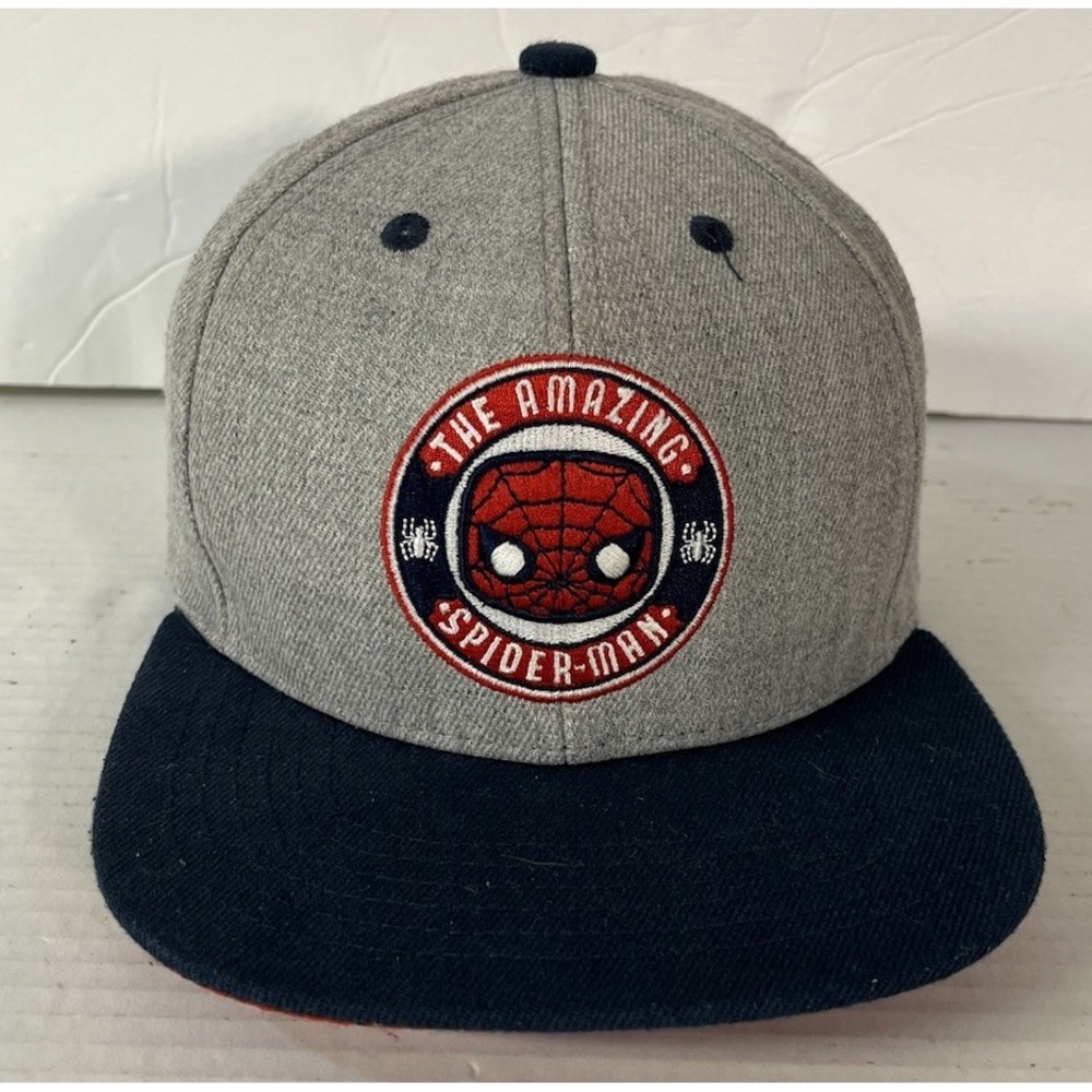 Funko Marvel Spider-Man Snapback‎ Hat Gray Red Pop! Cap Adjustable Adult